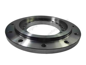 CNC milling operation on round flange showing face machining