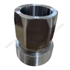 Heavy-duty drive nut with hex socket for high-torque power transmission systems